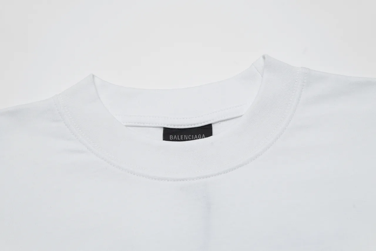 Balenciaga 💰P110 Authentic Classic 32s 240g +Sizes ＋ Logo :White Size：Xs-L